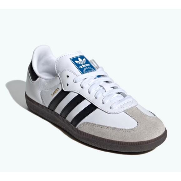 Adidas Women's Cloud White Core Black Gum Samba Original Shoes Size 9.5 - Picture 13 of 13